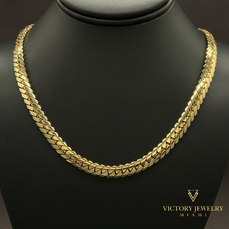 14K Gold Solid Edge Chain