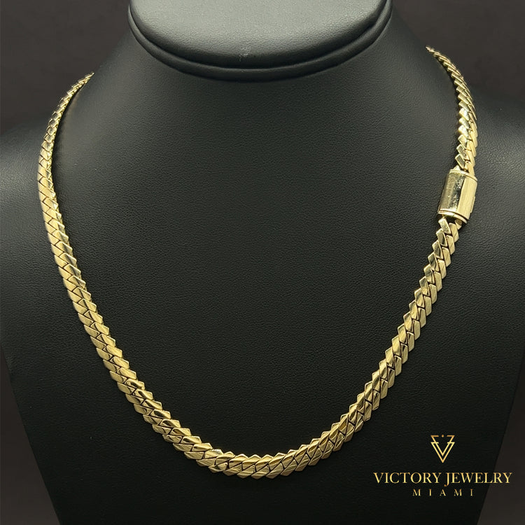 14K Gold Solid Edge Chain