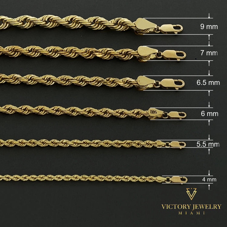 14K Gold Rope Chain